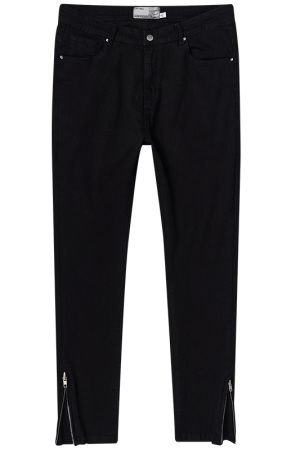 High Street Casual Cuff Zipper Denim Pants - Trendy Y2K Inspired Streetwear for Effortless Style