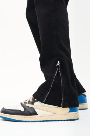 High Street Casual Cuff Zipper Denim Pants - Trendy Y2K Inspired Streetwear for Effortless Style