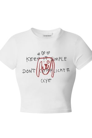 High Street Casual Women's Short Sleeve T-shirt - Straight Tube Design, American Style, Trendy Summer Top