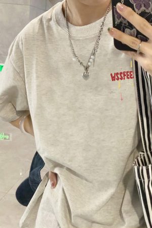 High Street Pure Cotton White Short Sleeve T-Shirt for Women, Plus Size, American Style, Casual Couple Top, Niche Design