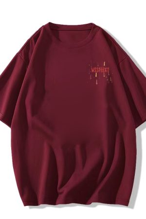 High Street Pure Cotton White Short Sleeve T-Shirt for Women, Plus Size, American Style, Casual Couple Top, Niche Design