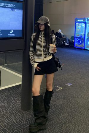 High Waist A-Line Denim Shorts for Women - Red Tight Fitted Hot Pants for Summer 2025, Trendy Hot Girl Style