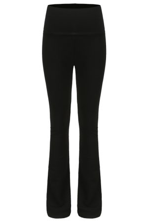 High Waist Stretchy Black Flared Yoga Pants for Women - Slimming Long Legs Casual Style, Perfect for Everyday Wear