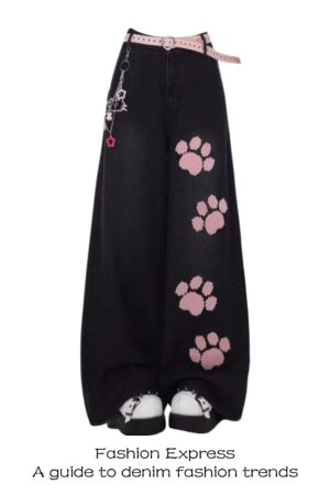 High-Waisted Embroidered Black Jeans for Women - American Style Straight-Leg Trendy Pants for Spring/Summer 2025