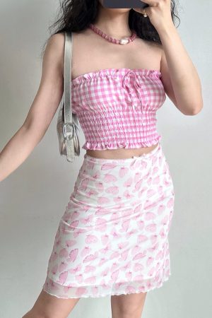 High-Waisted Slim Fit Butterfly Print Half-Length Skirt for Women - Retro European American Style Summer Bodycon Fashion
