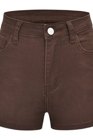 High-Waisted Slimming Long-Leg Denim Shorts for Women - European American Style Bodycon Hot Pants for Summer Fashion