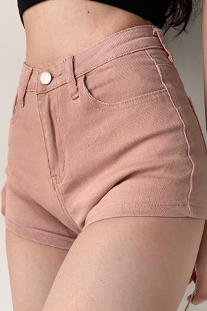 High-Waisted Slimming Long-Leg Denim Shorts for Women - European American Style Bodycon Hot Pants for Summer Fashion