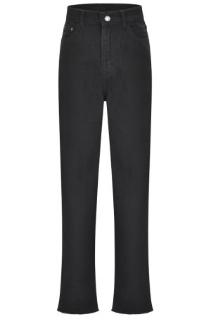 High-Waisted Wide-Leg Jeans for Women - American Retro Style, Loose Fit, Slimming, Floor-Length, Trendy 90s Fashion