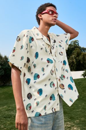 Ice Silk Cool Feel Hawaiian Short Sleeve Floral Shirt - Vintage Unisex 2025 Summer Style, Floral Print, Relaxed Fit, Tropical Vibes