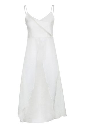 Irregular Flowing Strap White Camisole - Backless Beach Top for Women - Sexy Vacation Style Summer Wear