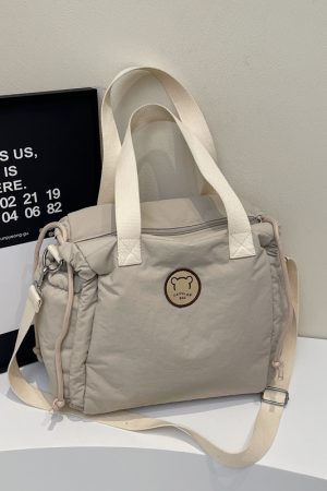 Japanese Harajuku Large-Capacity Canvas Tote Bag for Women - Simple 2025 Student Shoulder Bag for Commuting and Everyday Use