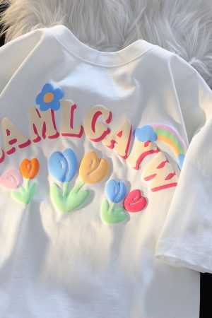 Japanese Retro Streetwear Pure Cotton Short Sleeve T-Shirt for Men and Women Plus Size Loose Fit Couple Top