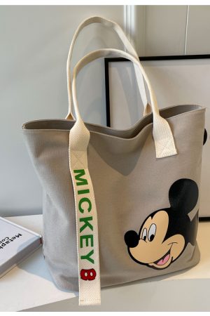 Japanese-Style Cartoon Single-Shoulder Canvas Tote Bag for Women â€“ Versatile, Large Capacity, Perfect for Students and Commuting