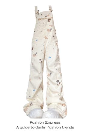 Japanese-Style Cute Dog Overalls for Women, Age-Reducing Design, Adorable Autumn-Winter Jumpsuit 2025