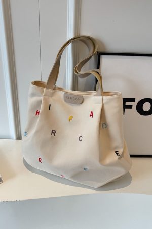 Japanese-Style Large-Capacity Shoulder Bag for Students - Versatile Casual Tote for Class and Commuting