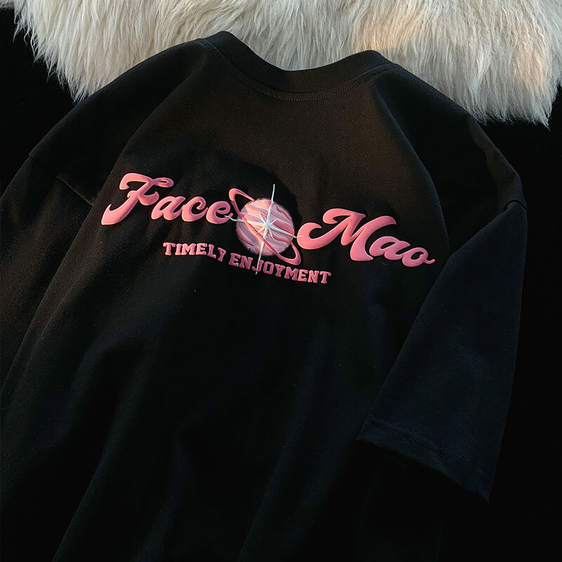 Japanese-Style Minimalist Cotton Short-Sleeve T-Shirt for Men and Women, Plus Size, Loose-Fitting Unisex Couple Top Japanese-Style Minimalist Cotton Short-Sleeve T-Shirt for Men and Women, Plus Size, Loose-Fitting Unisex Couple Top