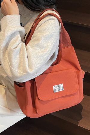 Japanese-Style Oxford Cloth Tote Bag for Women - 2025 Model, Large Capacity Handheld Shoulder Bag for Commuting and Classes