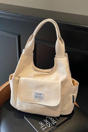 Japanese-Style Oxford Cloth Tote Bag for Women - 2025 Model, Large Capacity Handheld Shoulder Bag for Commuting and Classes