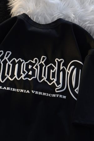 Japanese-Style Retro Sweet Letter Print Short-Sleeve T-Shirt for Men and Women, Plus Size, Loose-Fitting Cotton Tee, Casual Couple Outfit