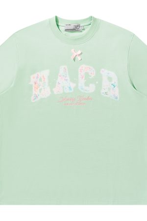 Korean Fairy Style Short Sleeve Sunscreen T-shirt - Cool Feeling Solona Tee for Summer, Playful Design, Perfect for Y2K Fashion