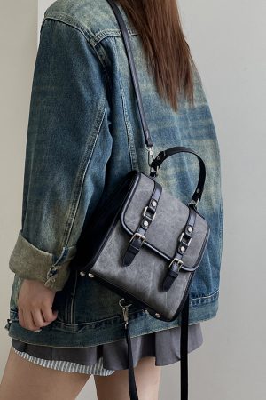 Korean Retro Women's Tote Bag - Versatile Dual-Use Small Backpack for College Style - 2025 Niche Design