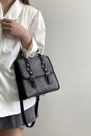 Korean Retro Women's Tote Bag - Versatile Dual-Use Small Backpack for College Style - 2025 Niche Design