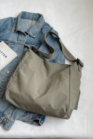 Korean-Style Artistic Canvas Tote Bag for Women - Trendy Crossbody Bag for Summer 2025, Casual Fashion Essential