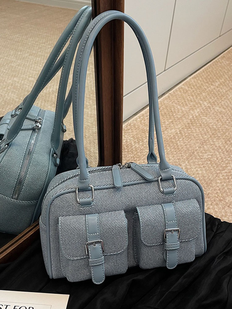 Korean Style Casual Shoulder Bag for Work Commute, Spring 2025, High-End Feel, Multiple Pockets, Versatile Everyday Use Korean Style Casual Shoulder Bag for Work Commute, Spring 2025, High-End Feel, Multiple Pockets, Versatile Everyday Use