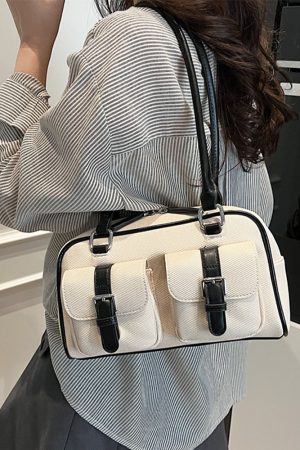 Korean Style Casual Shoulder Bag for Work Commute, Spring 2025, High-End Feel, Multiple Pockets, Versatile Everyday Use