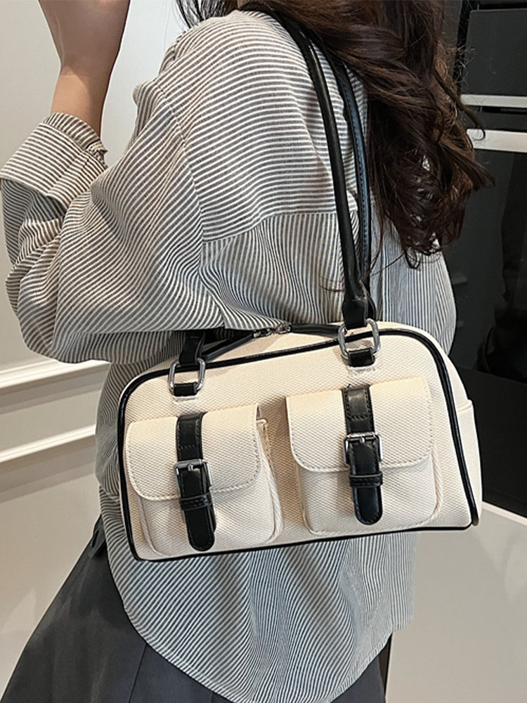 Korean Style Casual Shoulder Bag for Work Commute, Spring 2025, High-End Feel, Multiple Pockets, Versatile Everyday Use Korean Style Casual Shoulder Bag for Work Commute, Spring 2025, High-End Feel, Multiple Pockets, Versatile Everyday Use