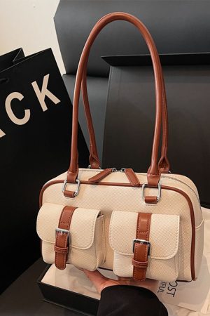 Korean Style Casual Shoulder Bag for Work Commute, Spring 2025, High-End Feel, Multiple Pockets, Versatile Everyday Use