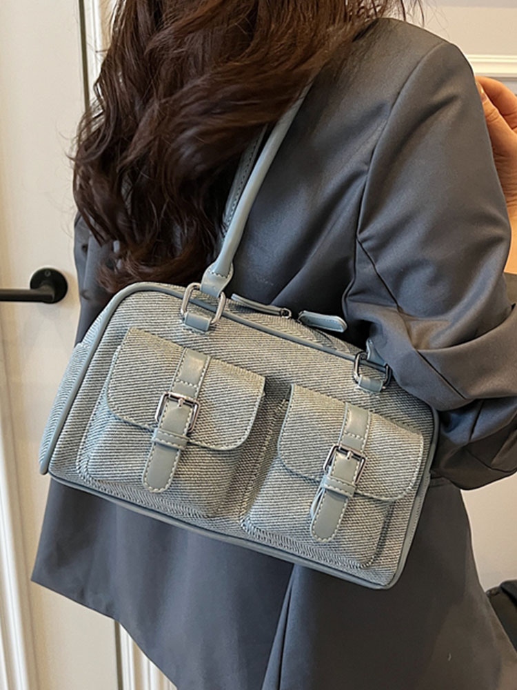 Korean Style Casual Shoulder Bag for Work Commute, Spring 2025, High-End Feel, Multiple Pockets, Versatile Everyday Use Korean Style Casual Shoulder Bag for Work Commute, Spring 2025, High-End Feel, Multiple Pockets, Versatile Everyday Use
