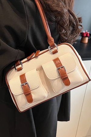 Korean Style Casual Shoulder Bag for Work Commute, Spring 2025, High-End Feel, Multiple Pockets, Versatile Everyday Use