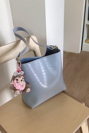 Korean-Style Crocodile Pattern Versatile Shoulder Bag for Women - 2025 Summer High-End Crossbody Bucket Bag