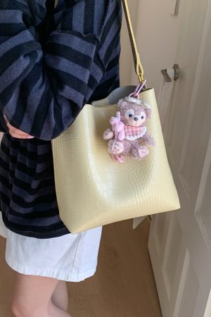 Korean-Style Crocodile Pattern Versatile Shoulder Bag for Women - 2025 Summer High-End Crossbody Bucket Bag
