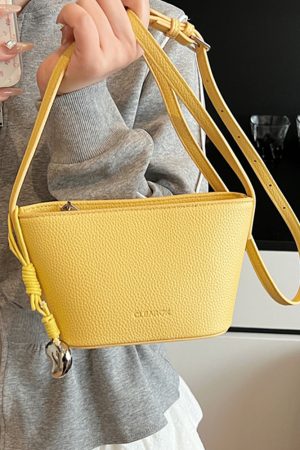 Korean Style Fashion Bucket Bag for Women, Trendy Versatile Shoulder Bag, 2025 Summer High-End Casual Accessory