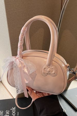 Korean Style Handheld Bowling Bag for Women - Fashionable Versatile Shoulder Crossbody Bag - Simple Casual 2025 Design