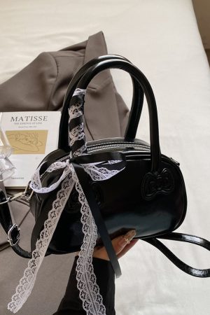 Korean Style Handheld Bowling Bag for Women - Fashionable Versatile Shoulder Crossbody Bag - Simple Casual 2025 Design