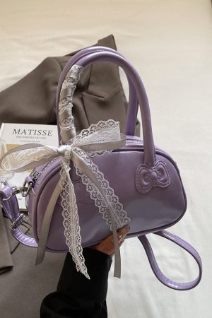 Korean Style Handheld Bowling Bag for Women - Fashionable Versatile Shoulder Crossbody Bag - Simple Casual 2025 Design