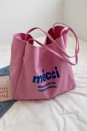 Korean Style Harajuku Canvas Tote Bag for Women, 2025 Large Capacity Simple Japanese Design, Versatile Shoulder Bag