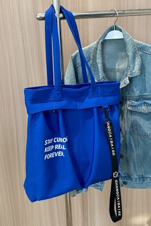 Korean Style Large Capacity Canvas Shoulder Bag for Women - Versatile Casual Tote for Students, Perfect for Class and Everyday Use