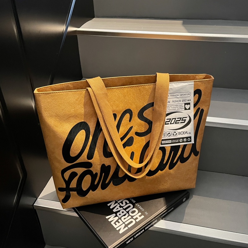 Korean-Style Large Capacity Tote Bag for Women - 2025 DuPont Paper Shoulder Bag for Class and Commuting Korean-Style Large Capacity Tote Bag for Women - 2025 DuPont Paper Shoulder Bag for Class and Commuting