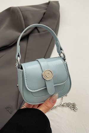 Korean-Style Mini Coin Purse Handbag for Women - 2025 High-End Single Shoulder Crossbody Saddle Bag