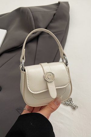 Korean-Style Mini Coin Purse Handbag for Women - 2025 High-End Single Shoulder Crossbody Saddle Bag