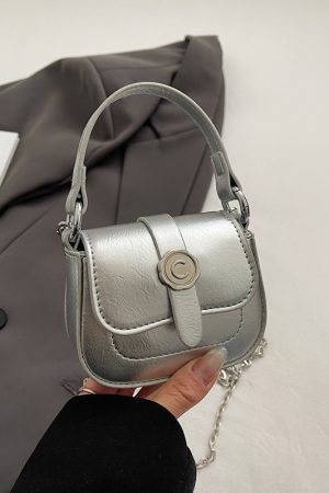 Korean-Style Mini Coin Purse Handbag for Women - 2025 High-End Single Shoulder Crossbody Saddle Bag