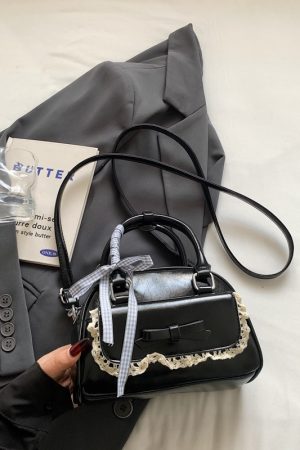 Korean-Style Minimalist Bow Single-Shoulder Crossbody Bag for Women - 2025 Summer High-End Small Square Commuter Bag