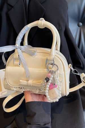 Korean-Style Minimalist Bow Single-Shoulder Crossbody Bag for Women - 2025 Summer High-End Small Square Commuter Bag