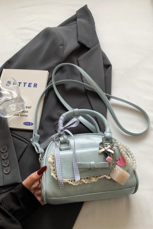 Korean-Style Minimalist Bow Single-Shoulder Crossbody Bag for Women - 2025 Summer High-End Small Square Commuter Bag