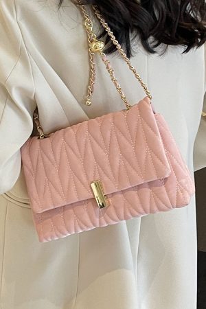 Korean-Style Minimalist Casual Women's Diamond-Patterned Small Square Bag - High-End Niche Shoulder Bag for Spring/Summer 2025