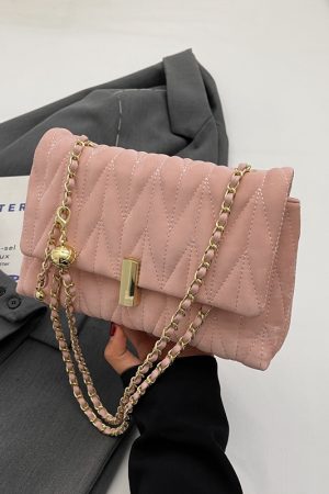 Korean-Style Minimalist Casual Women's Diamond-Patterned Small Square Bag - High-End Niche Shoulder Bag for Spring/Summer 2025